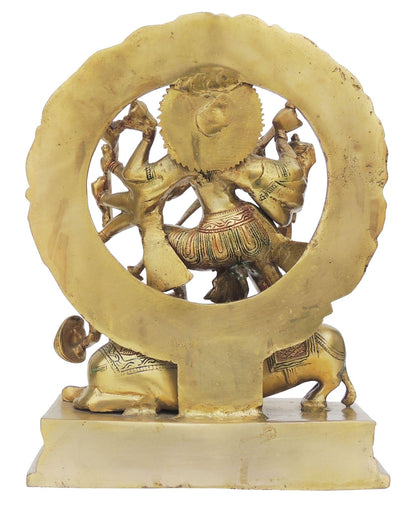 Brass Mahishasur Vardhini Statue