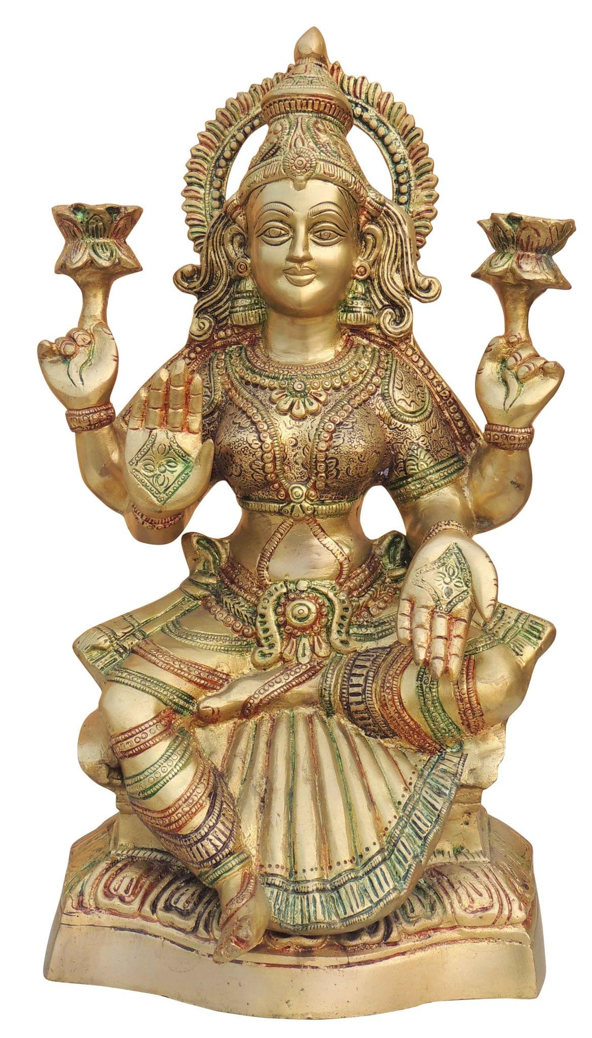 Brass Lakshmi Ji statue Idol