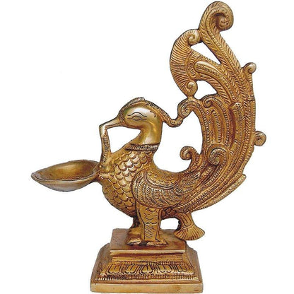 Brass Cock Murga Oil Lamp Deepak