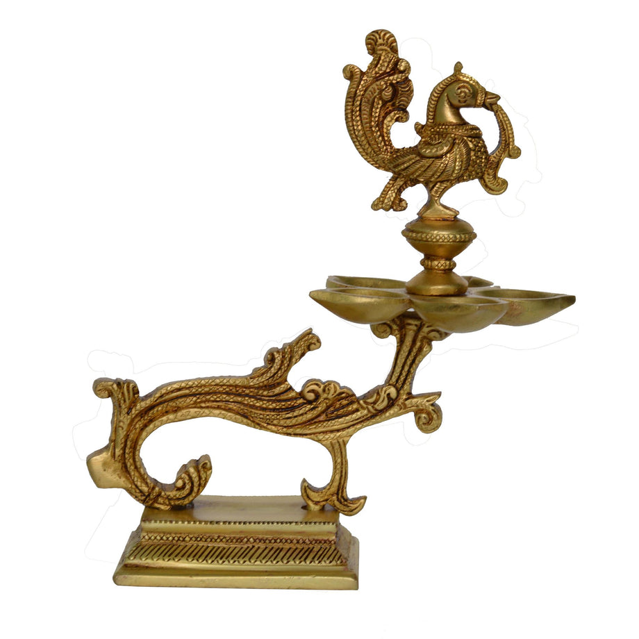 Brass Murga Oil Lamp 5 Wicks