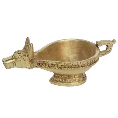 Brass Table Decor Nandi Oil Lamp Deepak