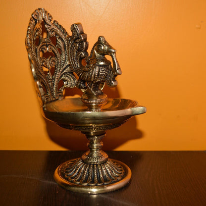 Brass Cock Murga Oial Lamp Deepak