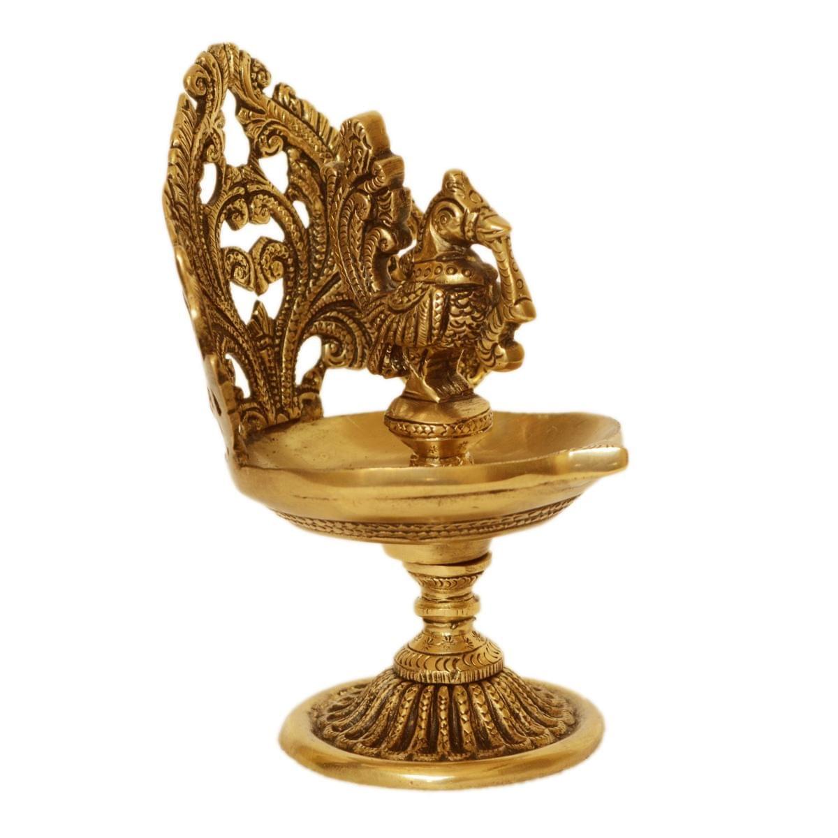 Brass Cock Murga Oial Lamp Deepak