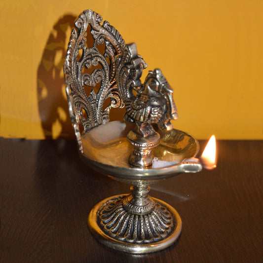 Brass Cock Murga Oial Lamp Deepak