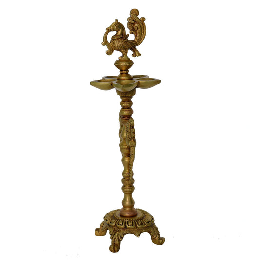 Brass Cock Murga Oil Lamp Deepak