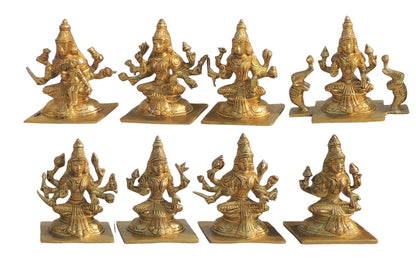 Brass Ashthalakshmi Ji Idol Set Of 8 Piece