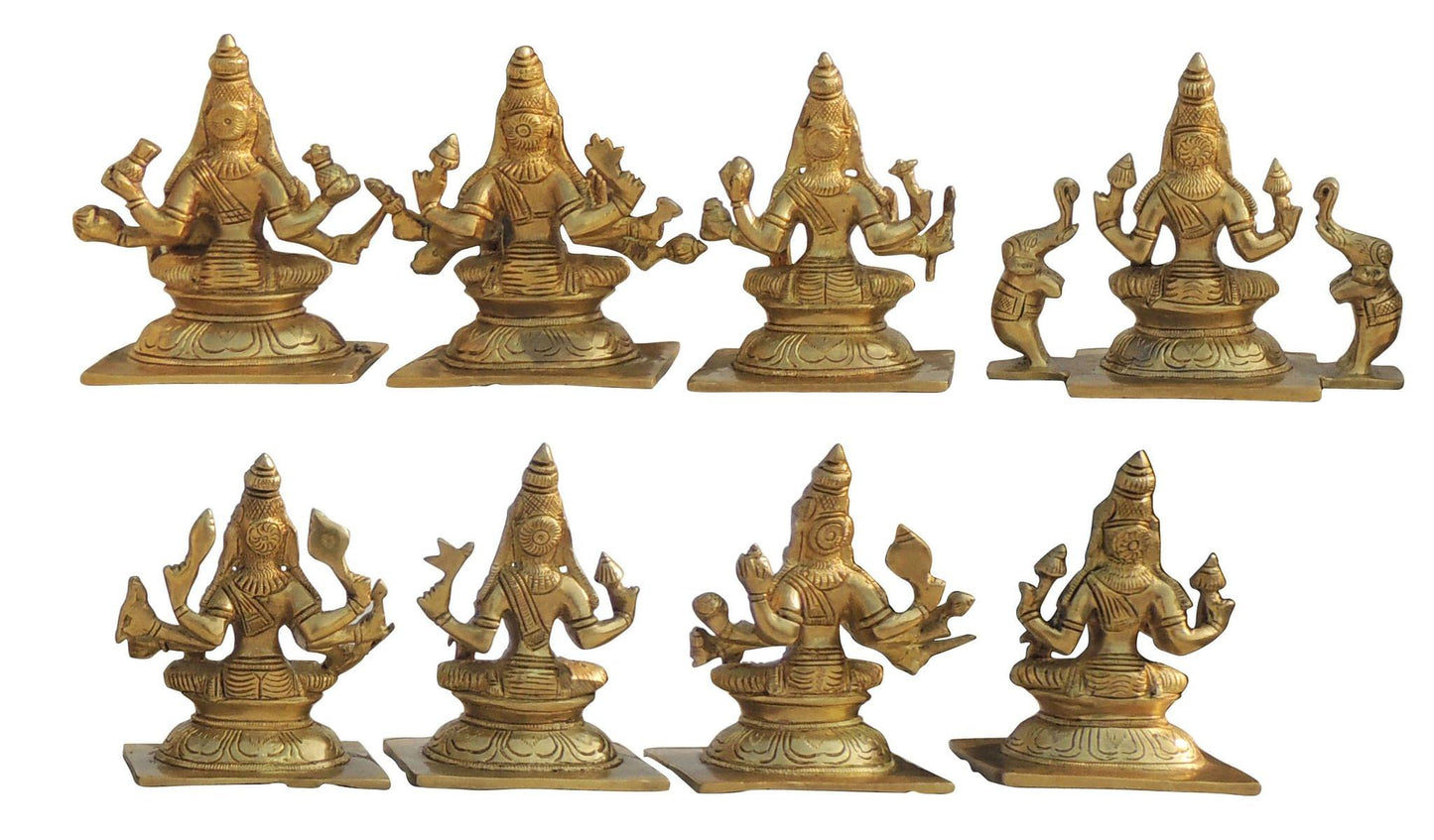 Brass Ashthalakshmi Ji Idol Set Of 8 Piece