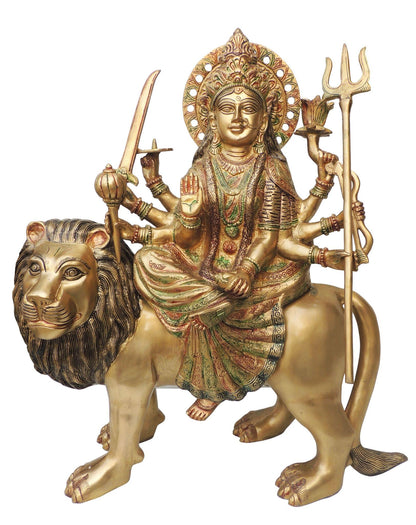 Brass Durga Ji Goddess Idol Statue