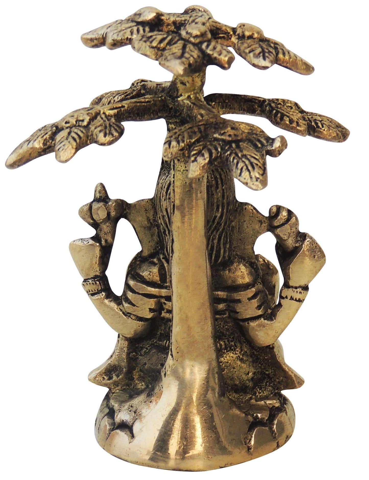 Brass Ganesh On Tree Statue