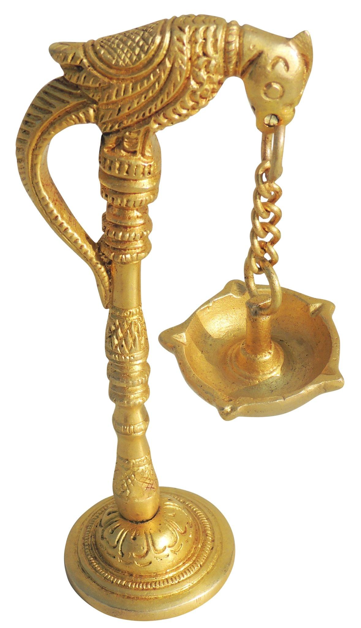 Brass Table Decor Oil Lamp Murga Deepak