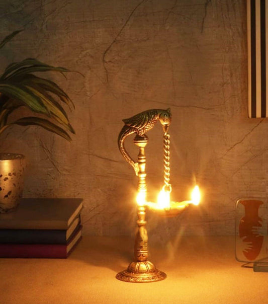 Brass Table Decor Oil Lamp Murga Deepak