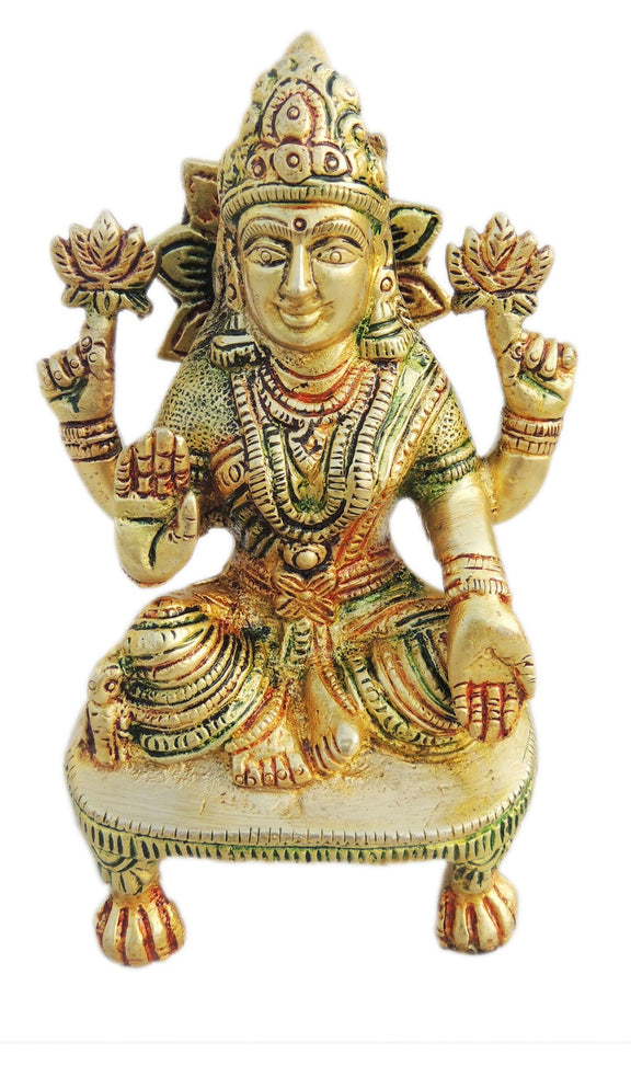 Brass Laxmi Goddess idol Statue