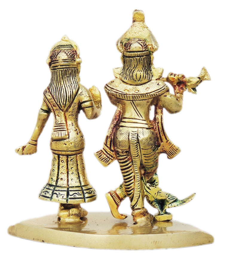 Brass Radha Krishna Statue