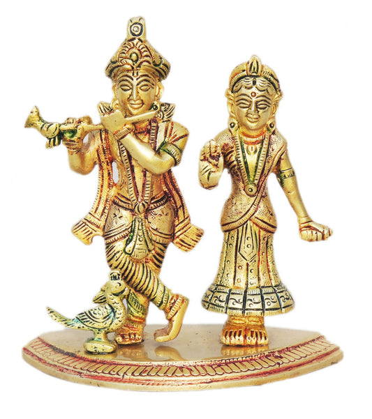 Brass Radha Krishna Statue