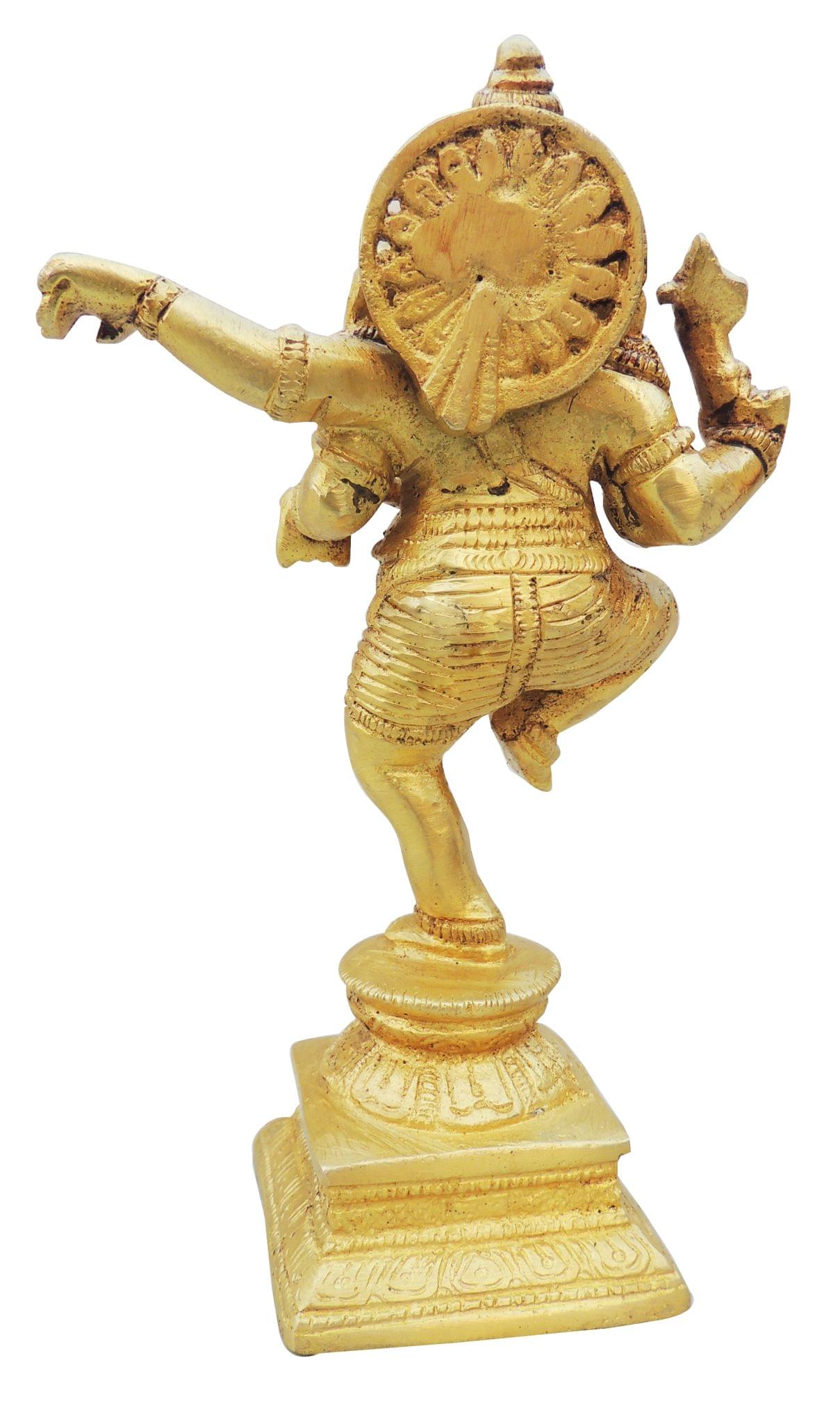 Brass Dancing Ganesha Statue