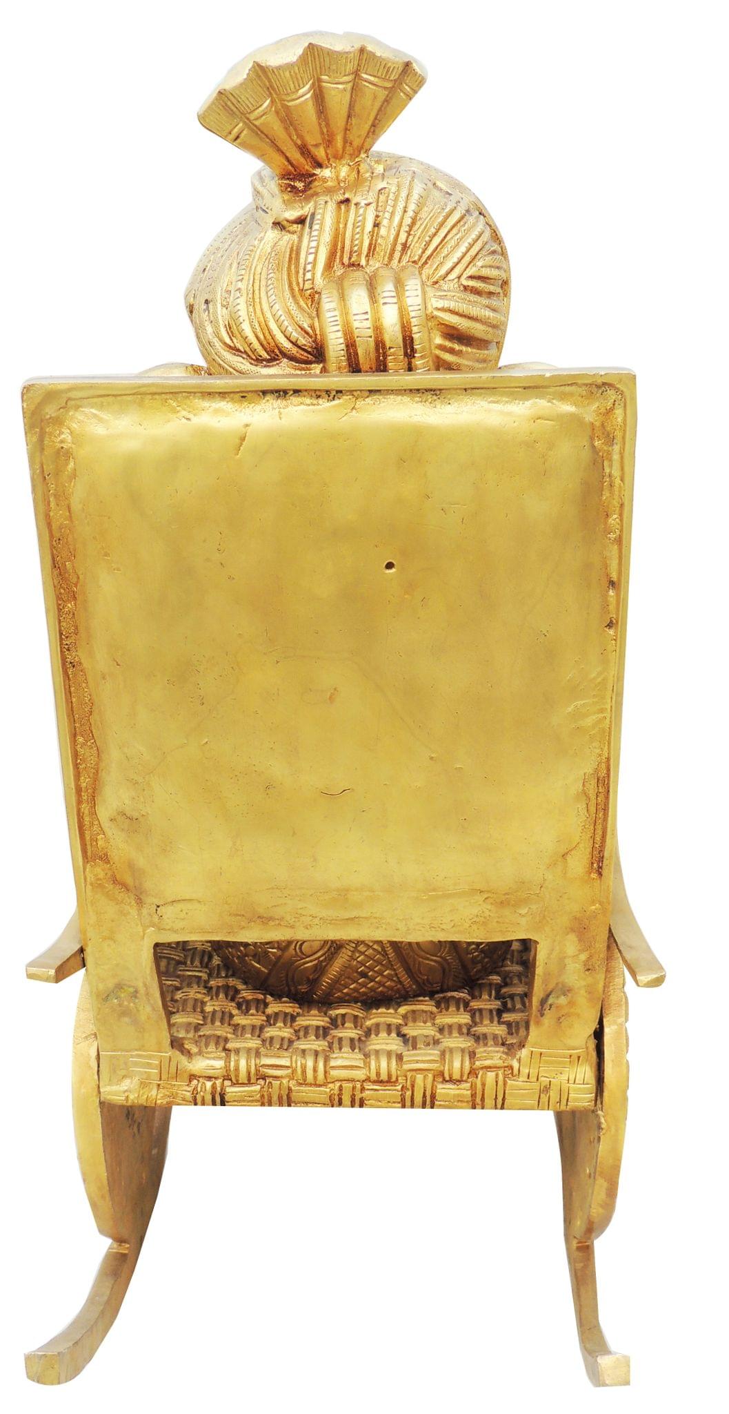 Brass Chair Ganesh Statue