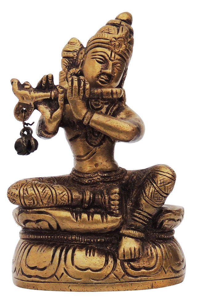 Brass Krishna Statue