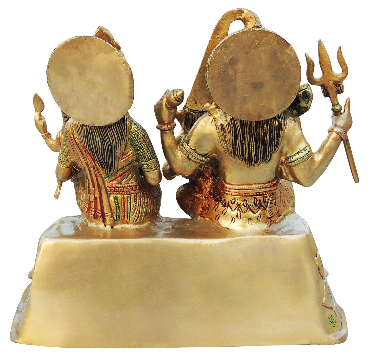 Brass Shiv Parivaar On Hill Colour Idol Statue