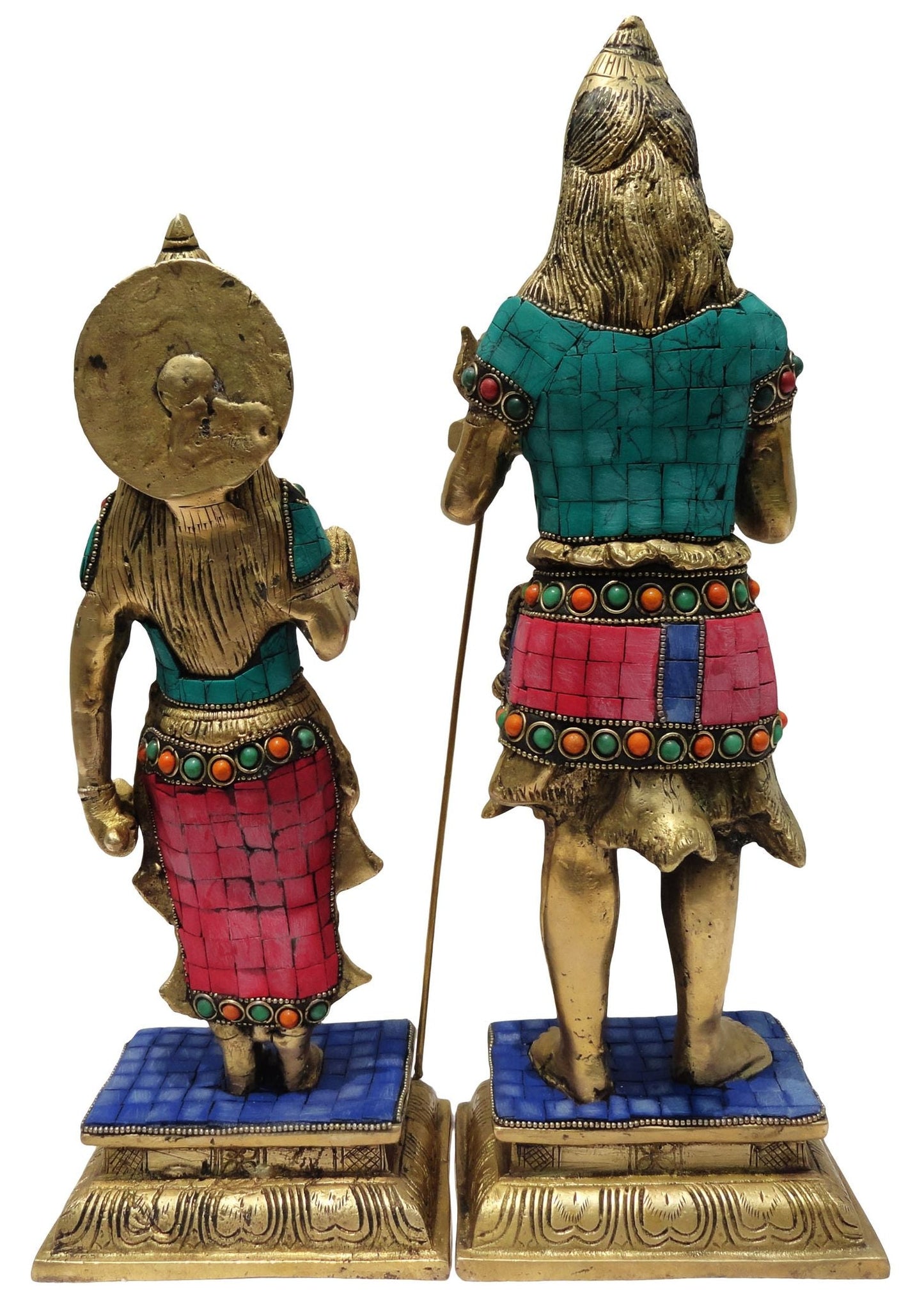 Brass Shiv Parvati Pair God Idol Statue