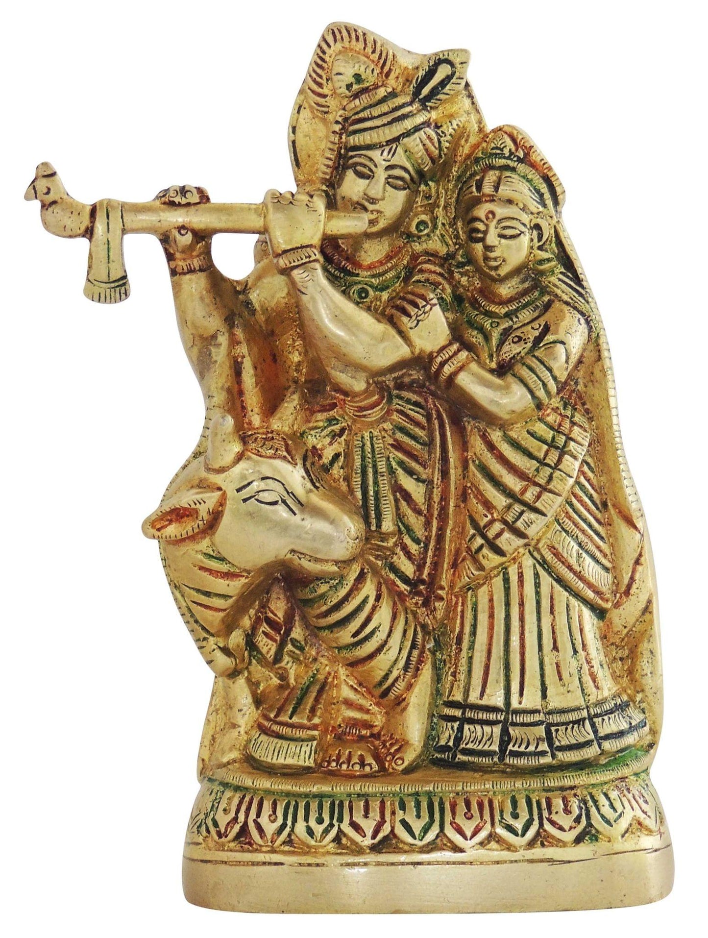 Brass Radha Krishna Statue