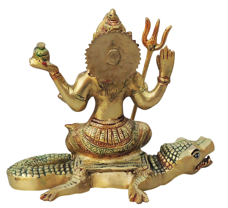 Brass Ganga Devi Statue