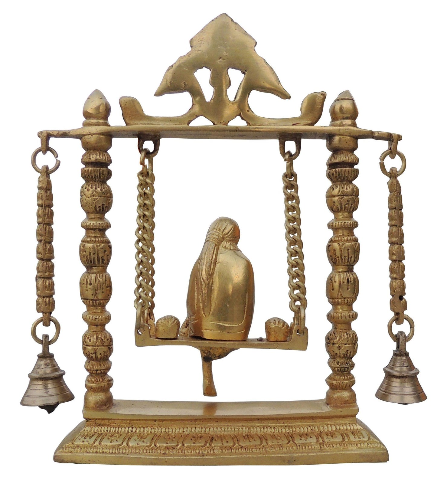 Brass Sai Baba on Jhula Idol Statue