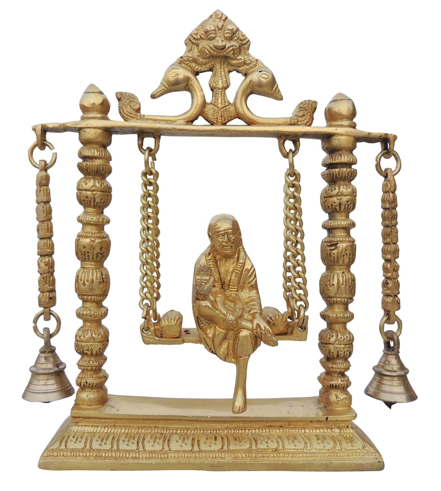 Brass Sai Baba on Jhula Idol Statue