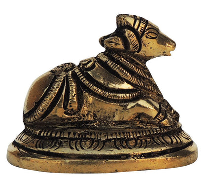 Brass Nandi Small Statue