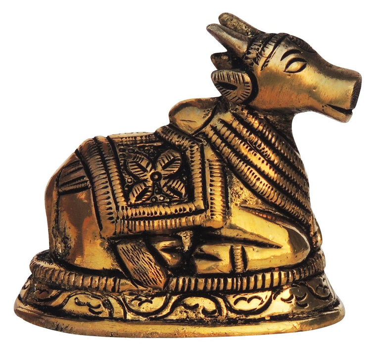 Brass Nandi Medium Statue