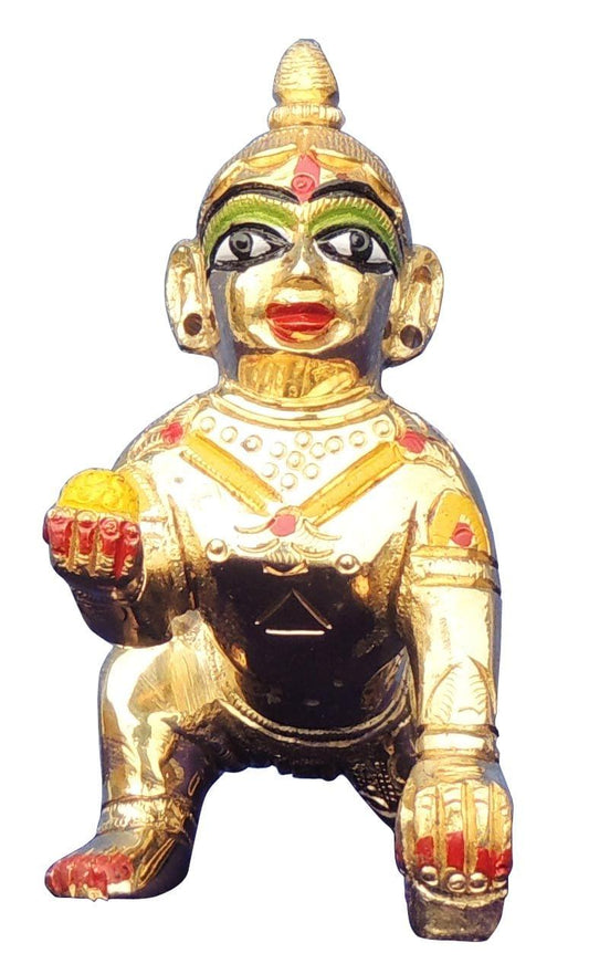 Brass Laddu Gopal Idol Statue