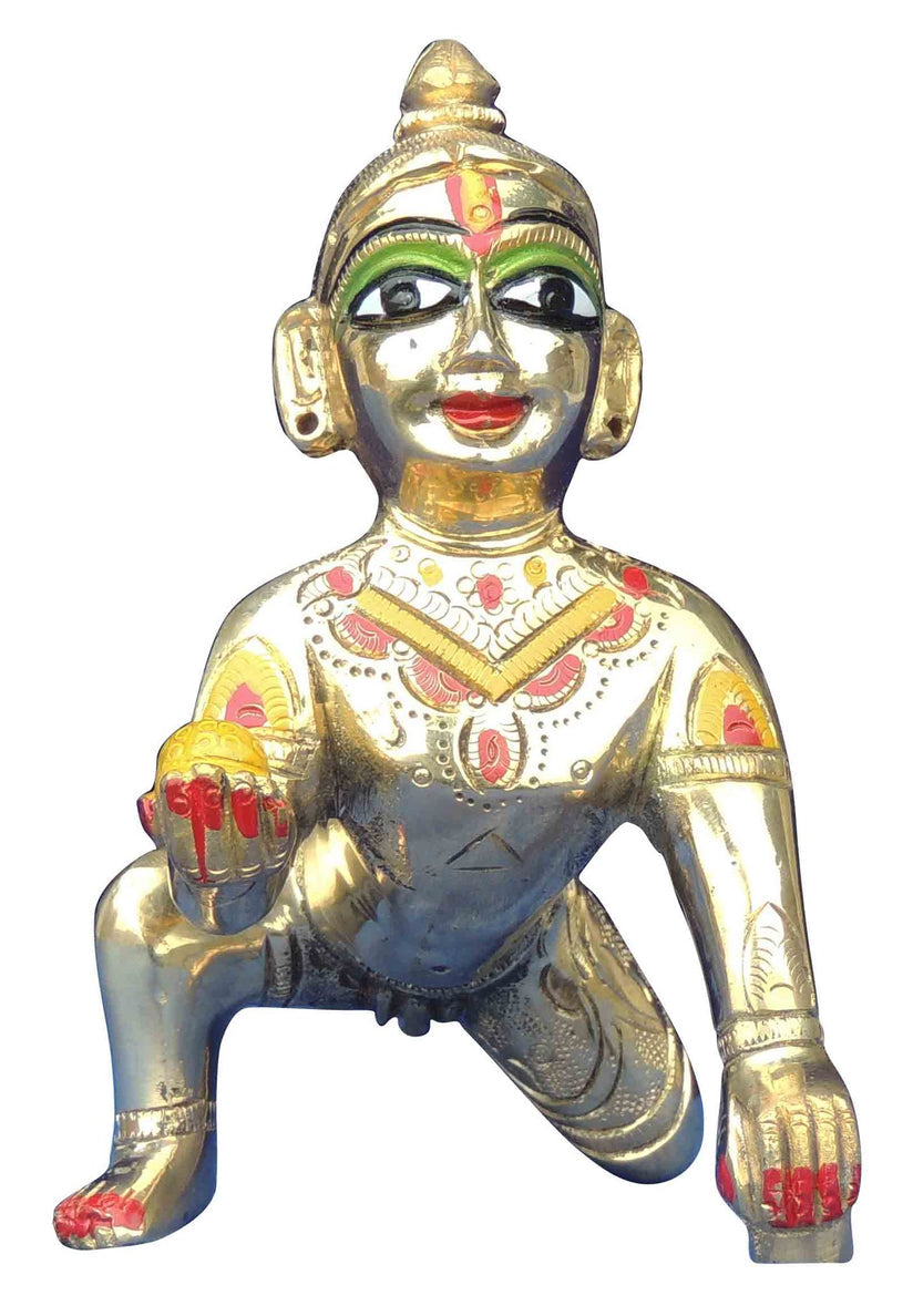 Brass Laddu Gopal Idol Statue