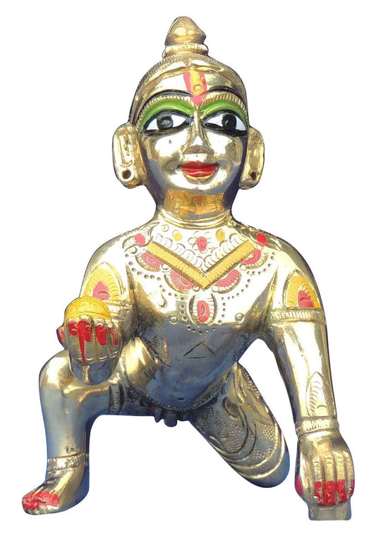 Brass Laddu Gopal Idol Statue