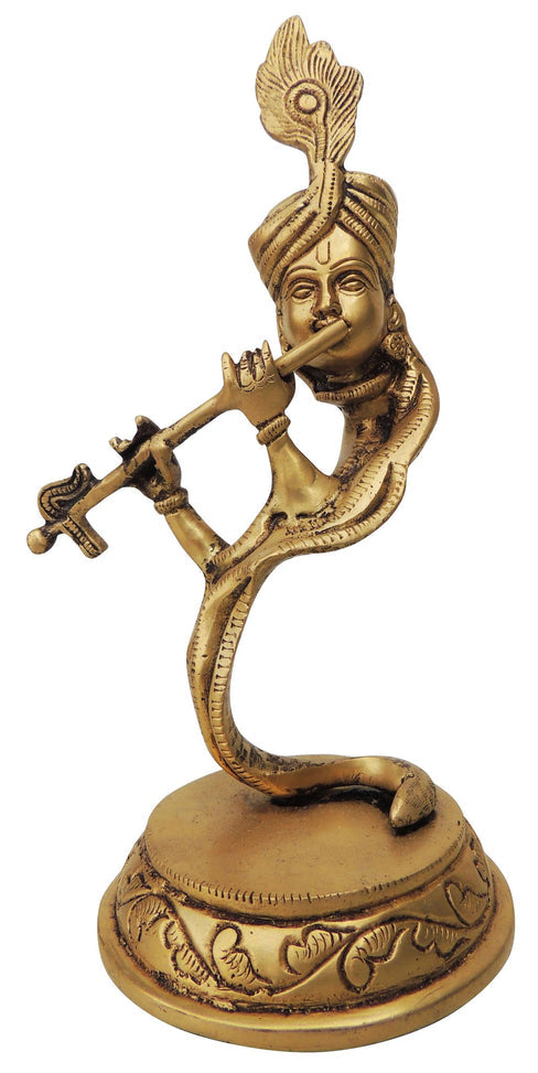 Brass Krishna God Idol Statue