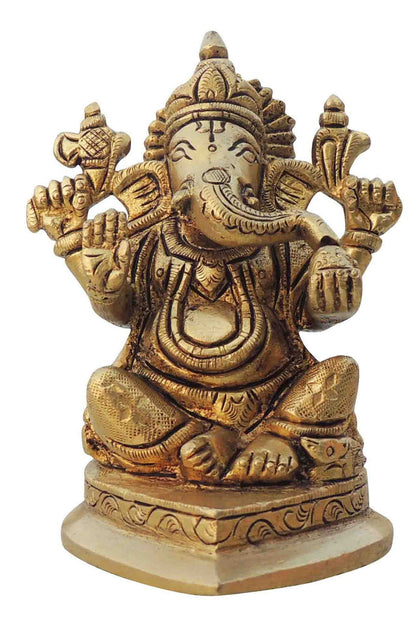 Brass Ganesh Ji God Idol Statue