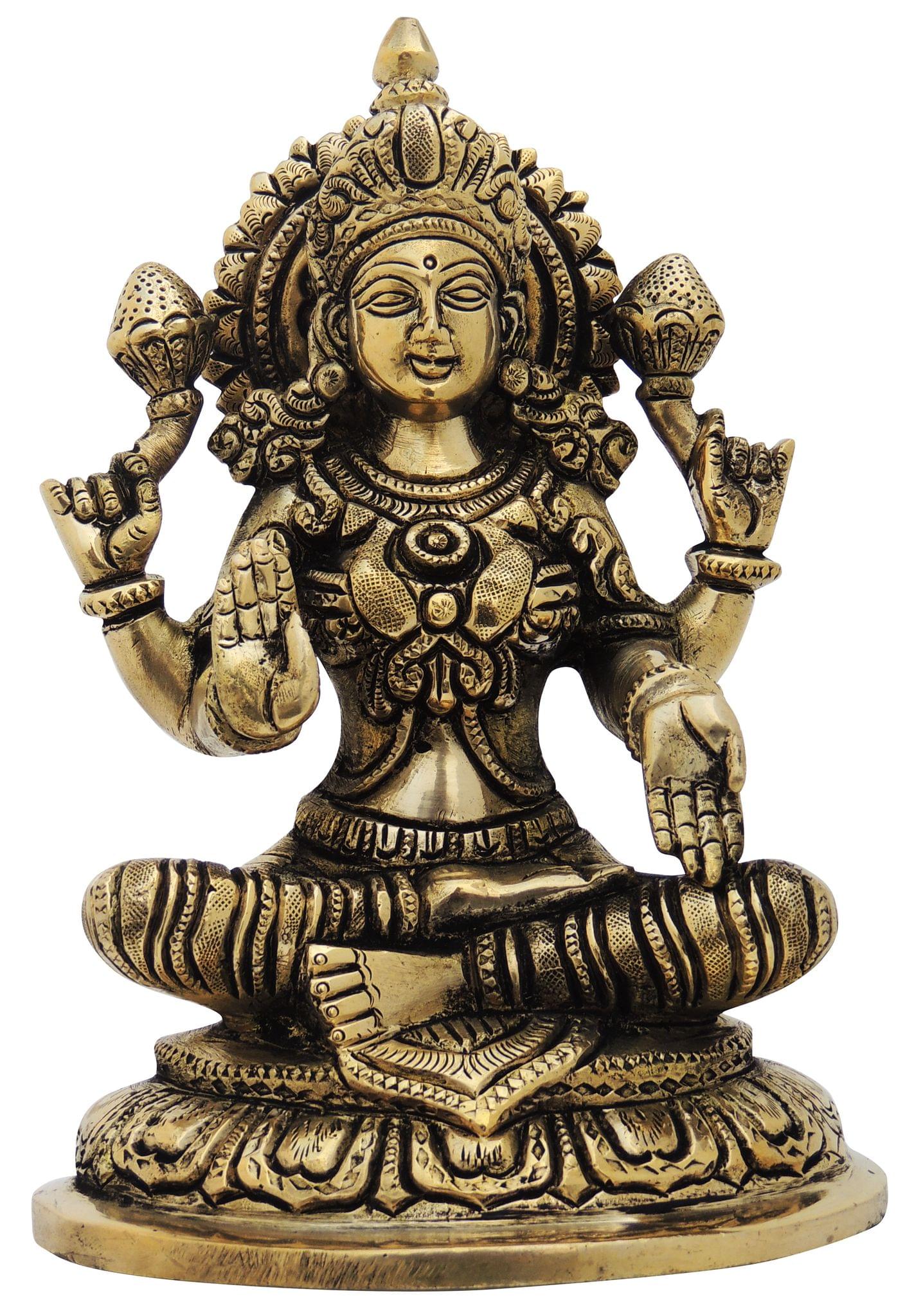 Brass Laxmi Ji Goddess Idol Statue