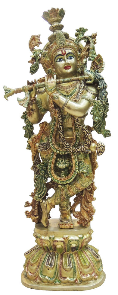 Brass Krishna Statue