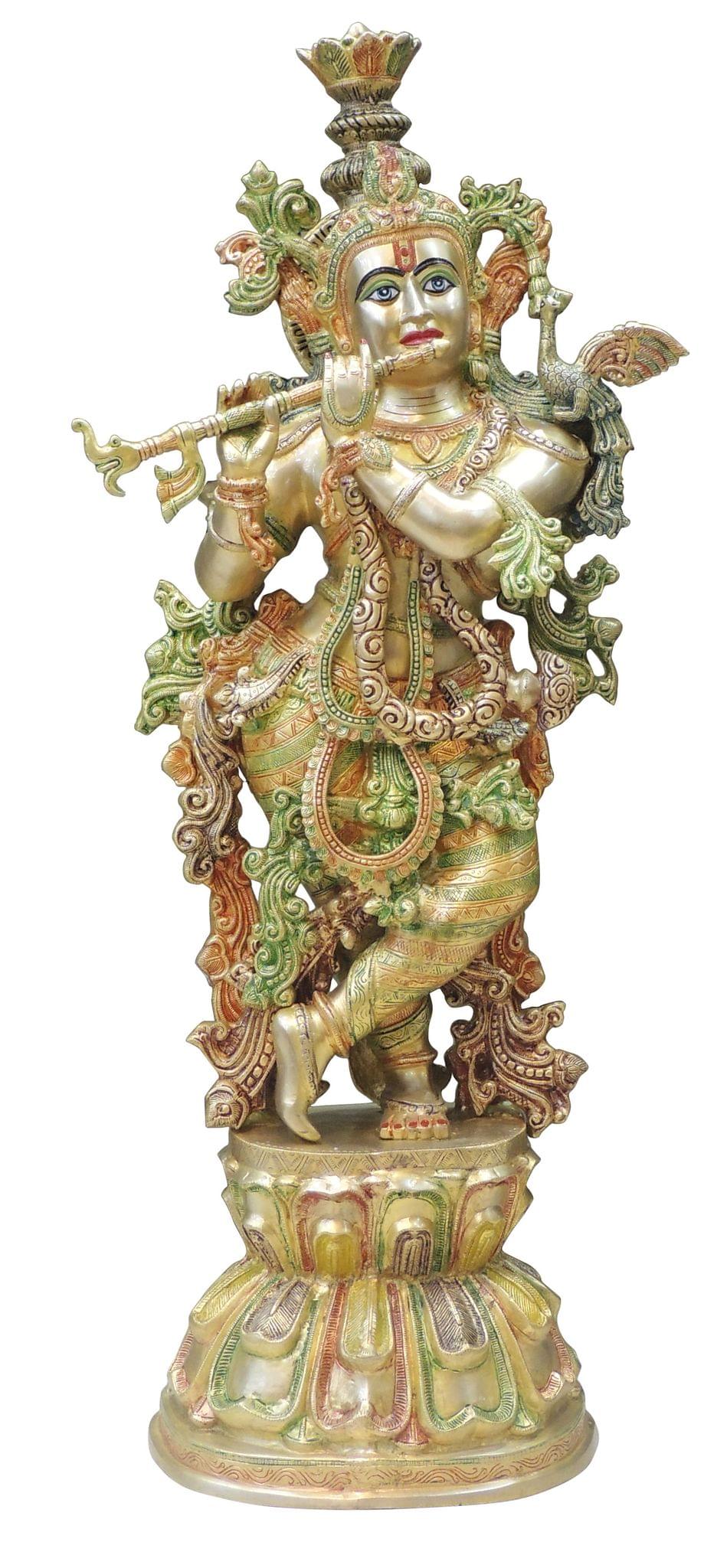 Brass Krishna Idol