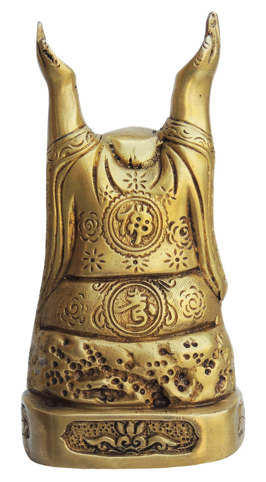 Brass Laughing Buddha God Statue