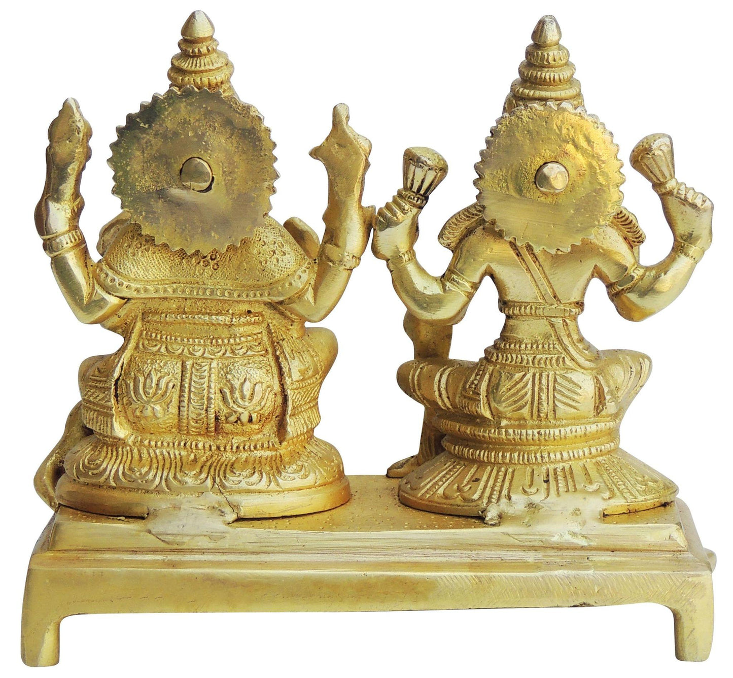 Brass Laxmi Ganesh God Idol Statue