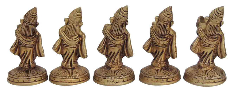 Brass Musical Ganesh 5 pcs set God Idol