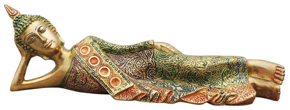 Brass Sleeping Buddha Statue