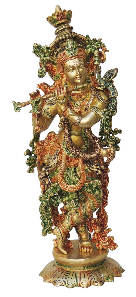 Brass Krishna Statue