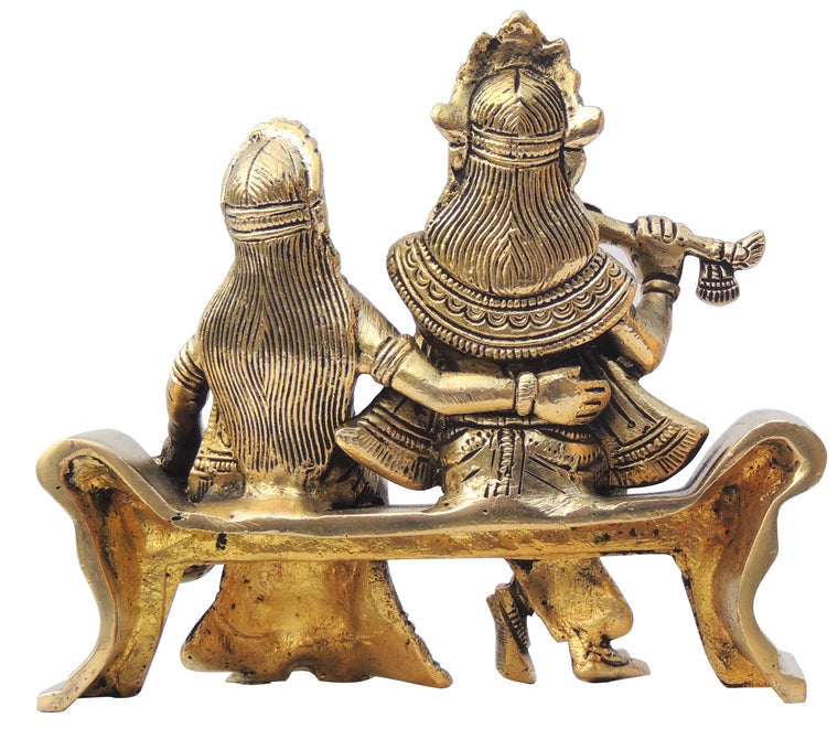 Brass Radha Krishna God Idol Statue