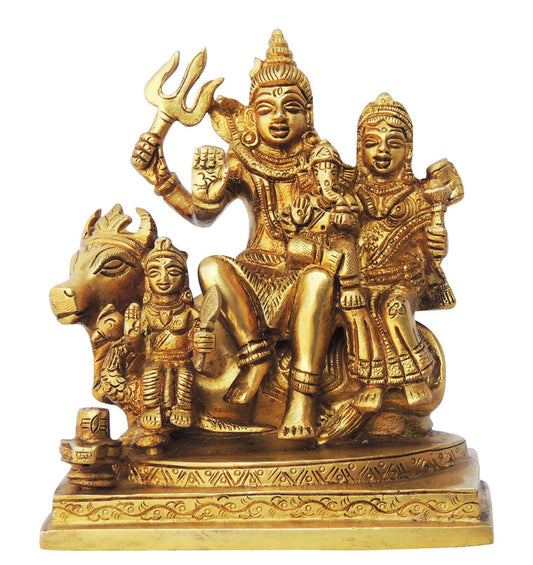 Brass Shiv Parivar God Idol Statue | Shiv Family idol