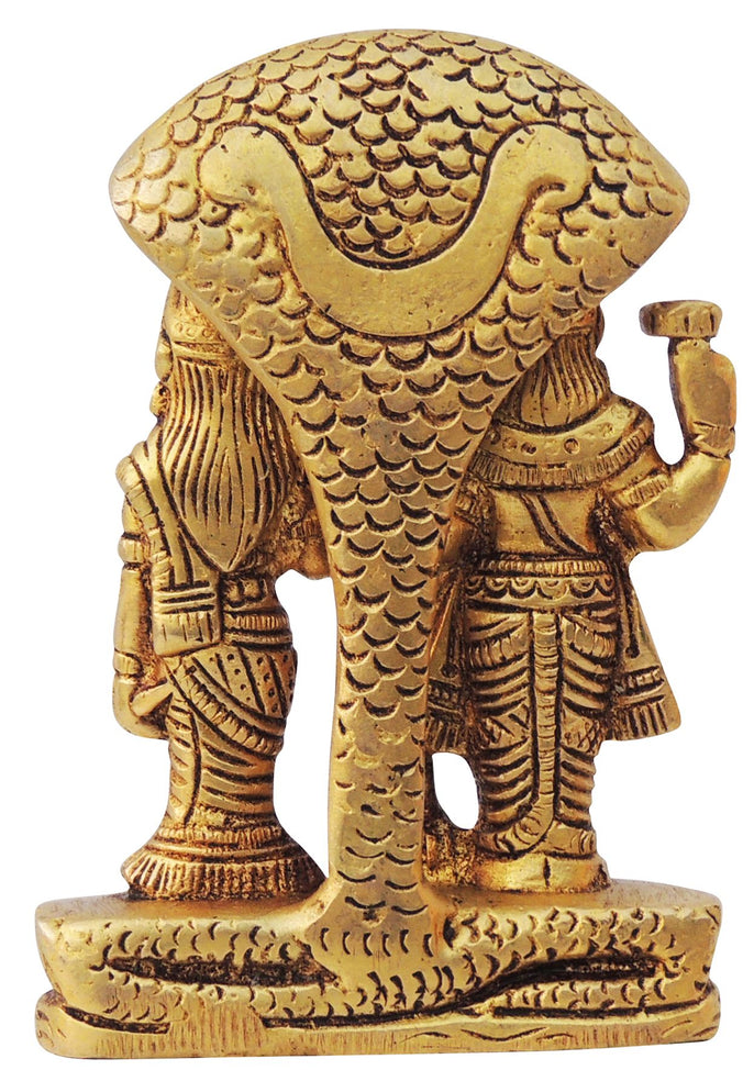 Brass Vishnu Laxmi Ji God Idol Statue