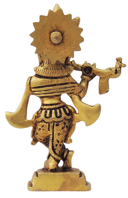 Brass Krishna Idol Statue