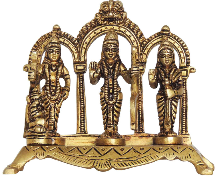 Brass Ram Darbar God Idol Statue