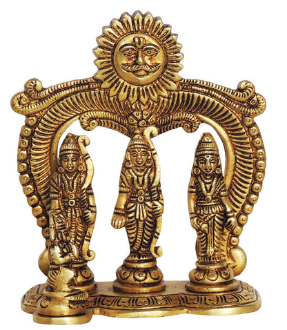 Brass Ram Darbar God Idol Statue