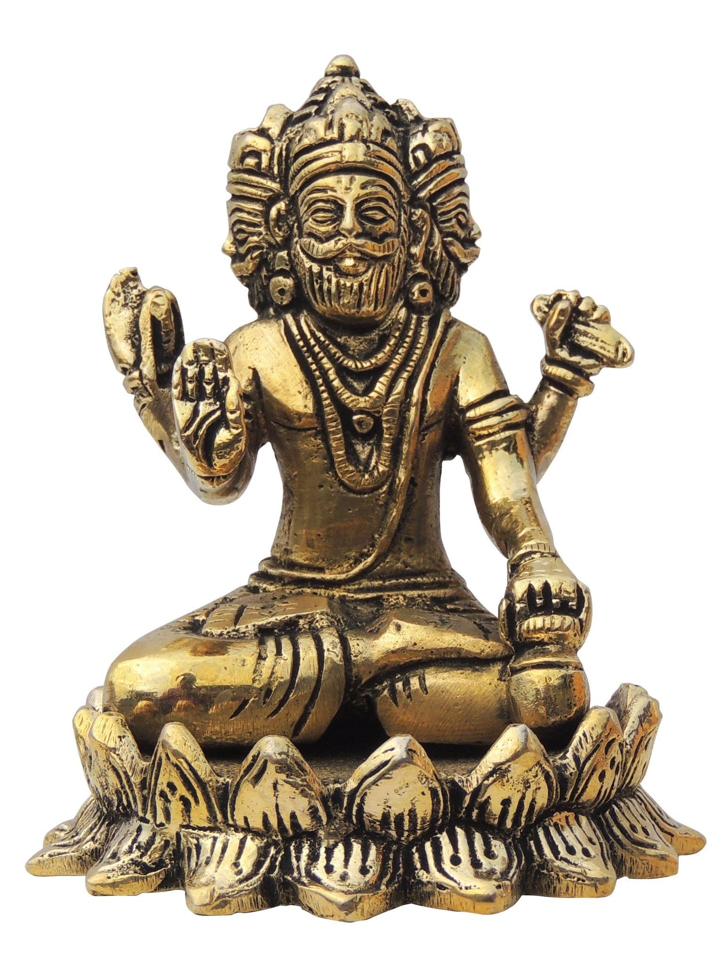 Brass Brahma Ji God Idol Statue