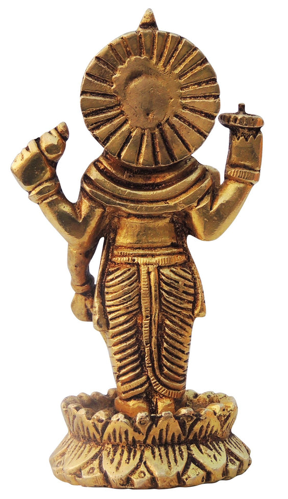 Brass Vishnu Ji God Idol Statue